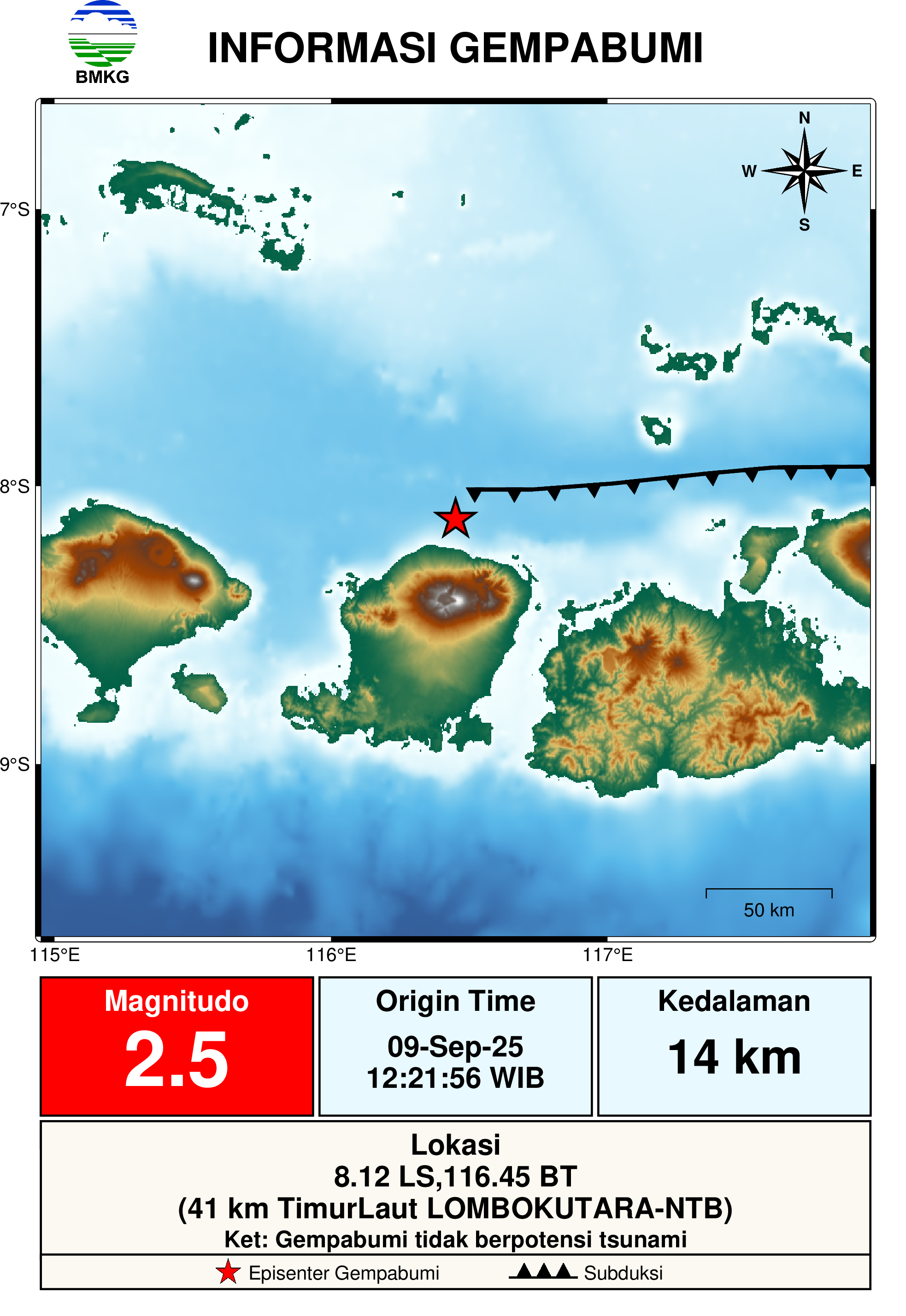 informasi gempa bumi region 3