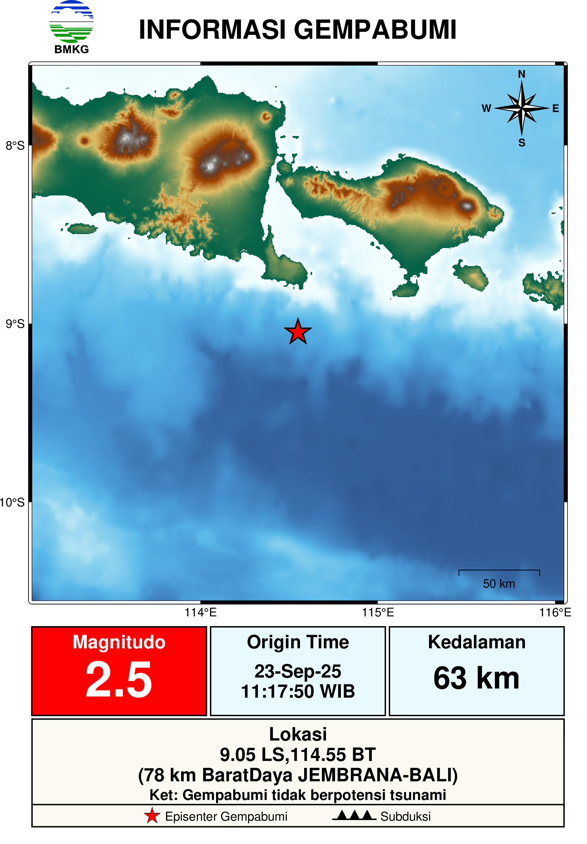 informasi gempa bumi region 3