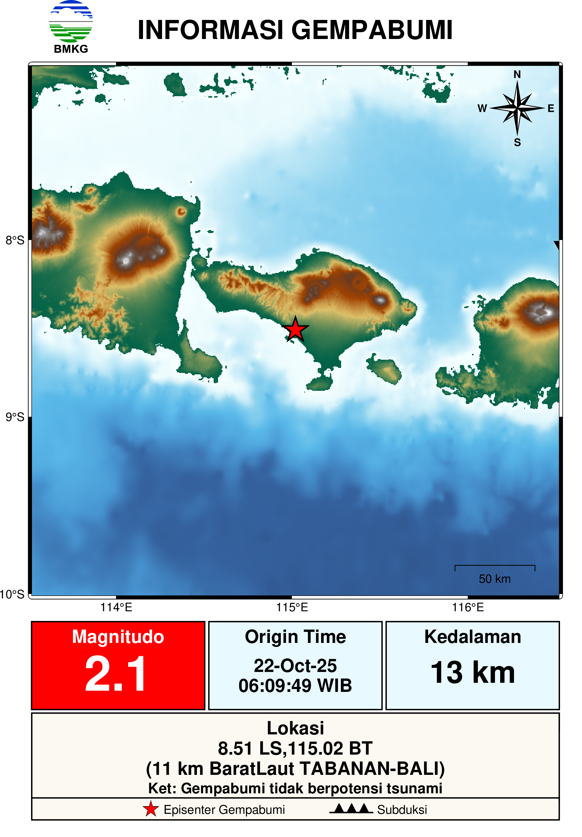 informasi gempa bumi region 3