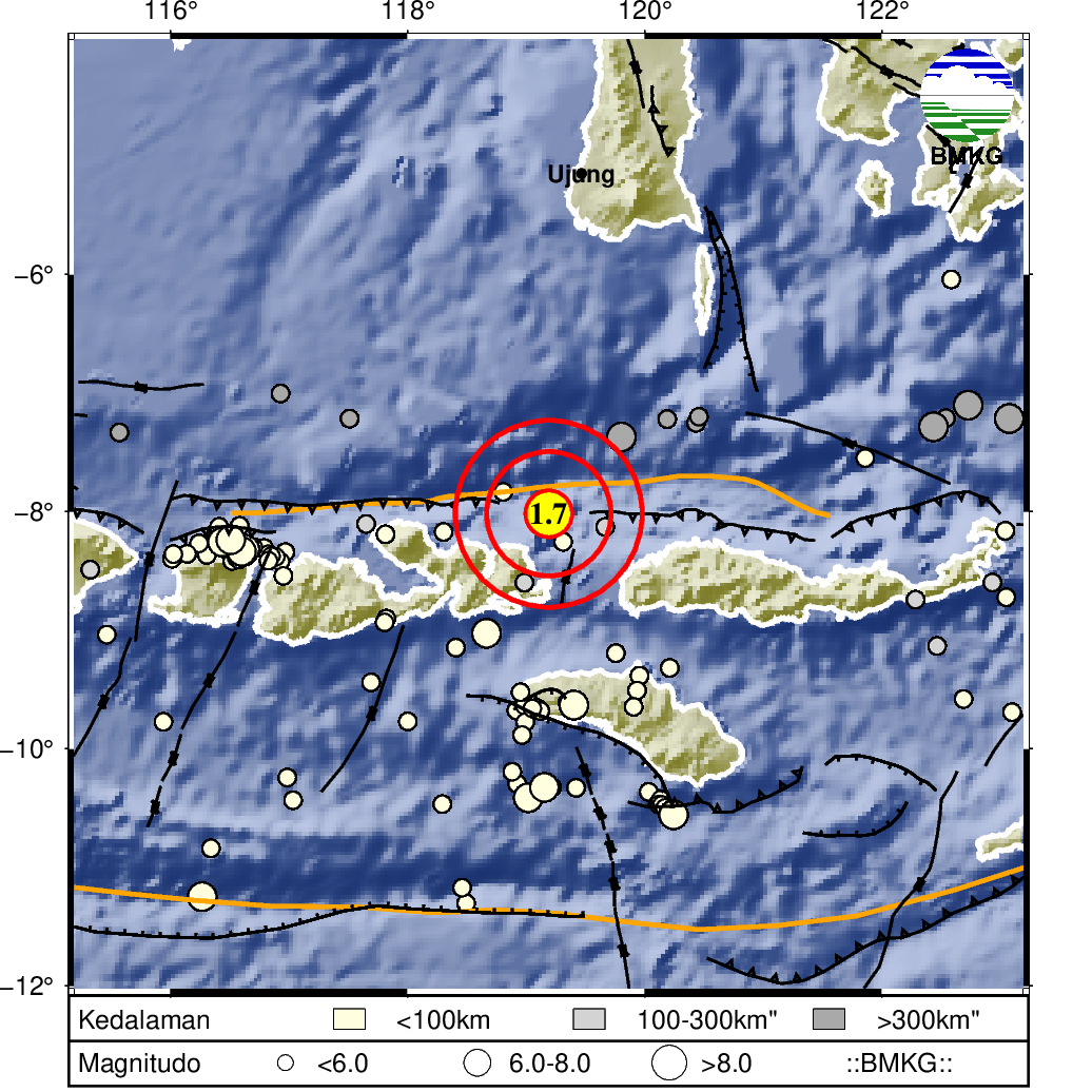 informasi gempa bumi region 3