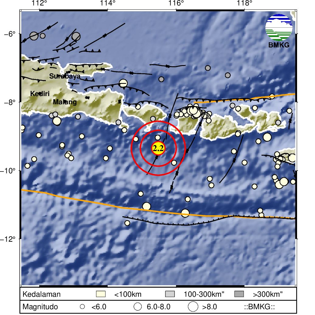 informasi gempa bumi region 3