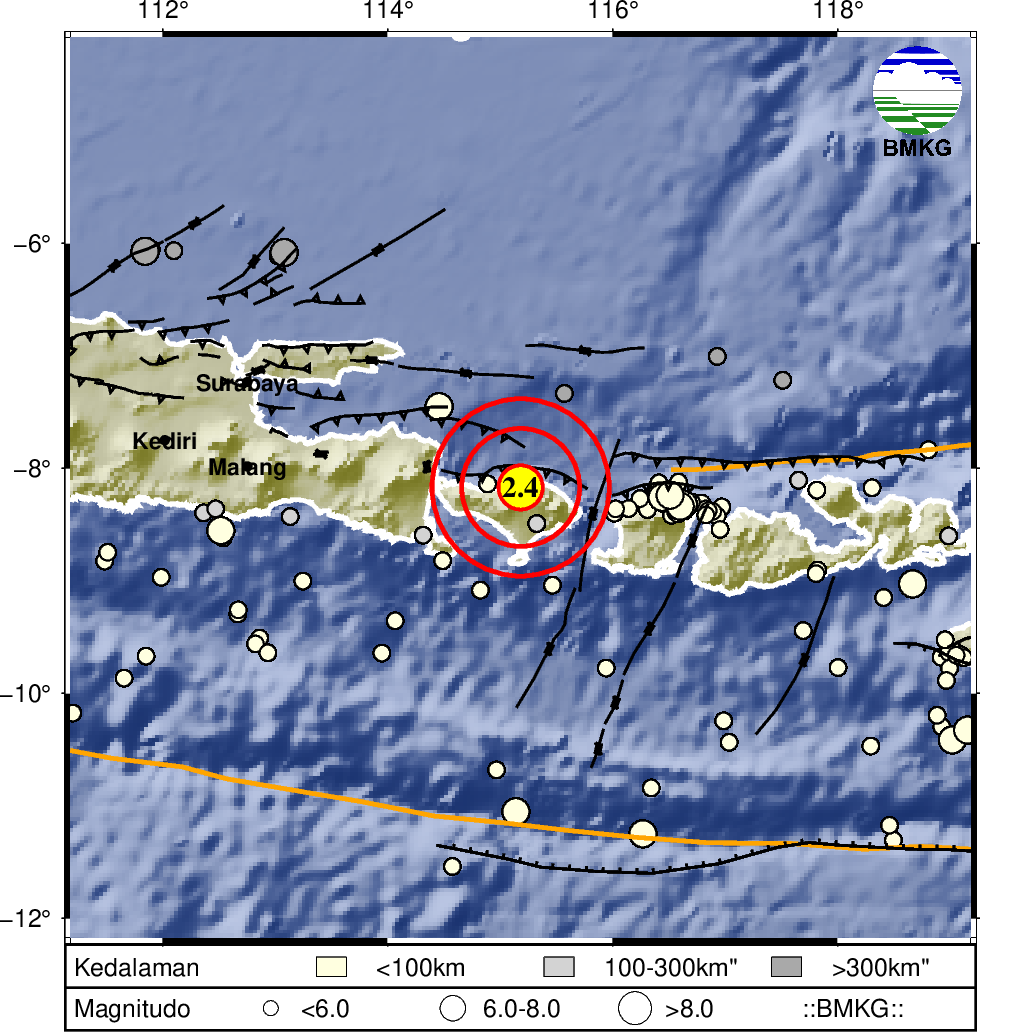 informasi gempa bumi region 3