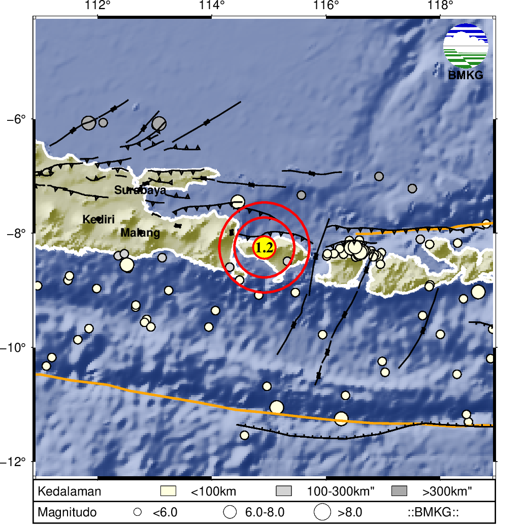 informasi gempa bumi region 3